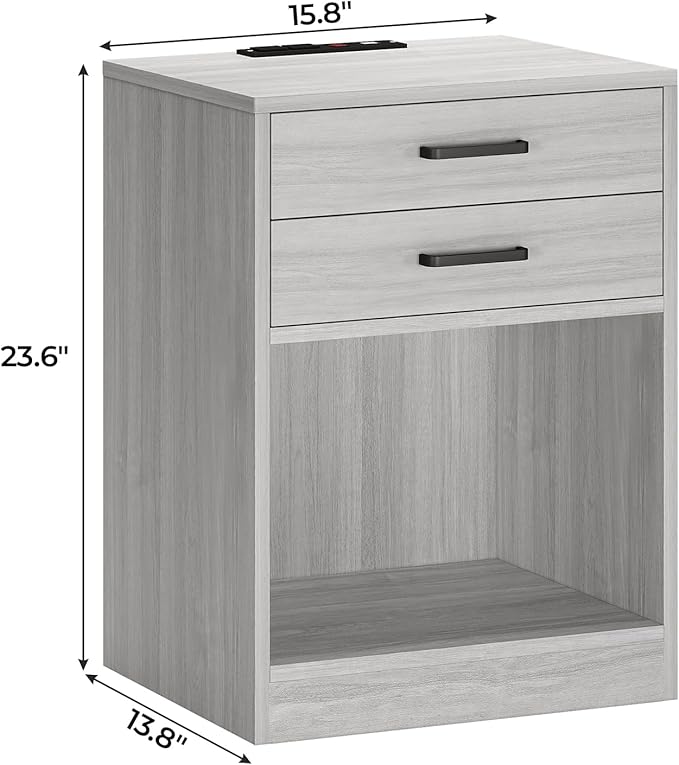 ADORNEVE Nightstands Set of 2, Night Stands - Image 3