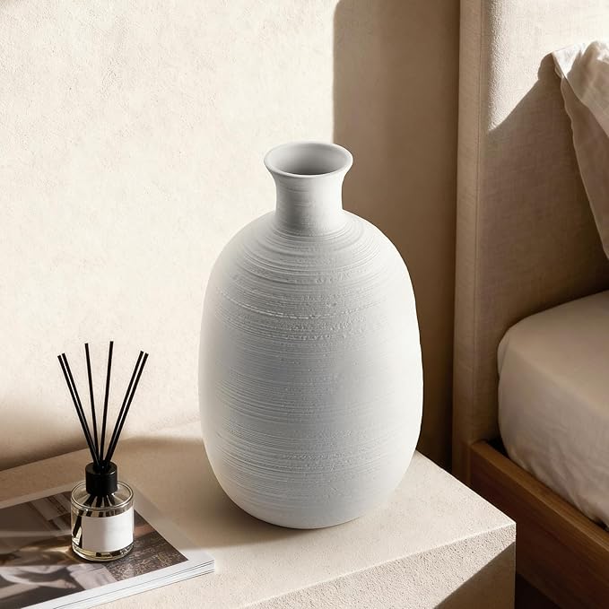 RONDURE 10.4" Modern Ceramic Table Lamp, Fully Dimmable Modern Bedside Lamps - Image 4