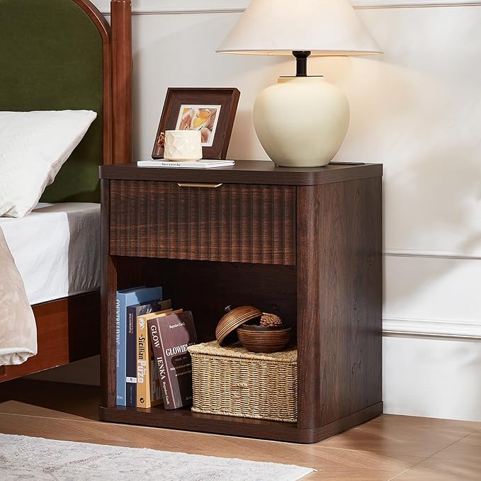 LEYAOYAO 23" Wide Fluted Farmhouse Night Stand Set of 2 - Image 4