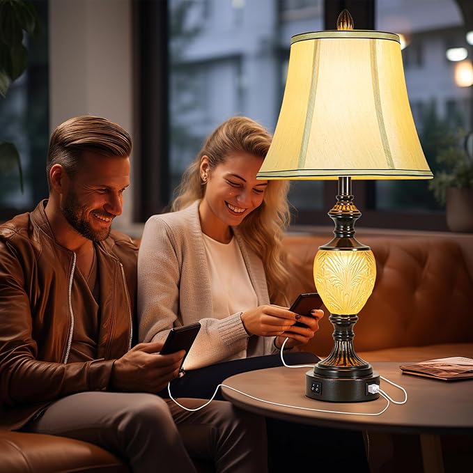 27'' High Vintage Table Lamp Set of 2 - Image 4