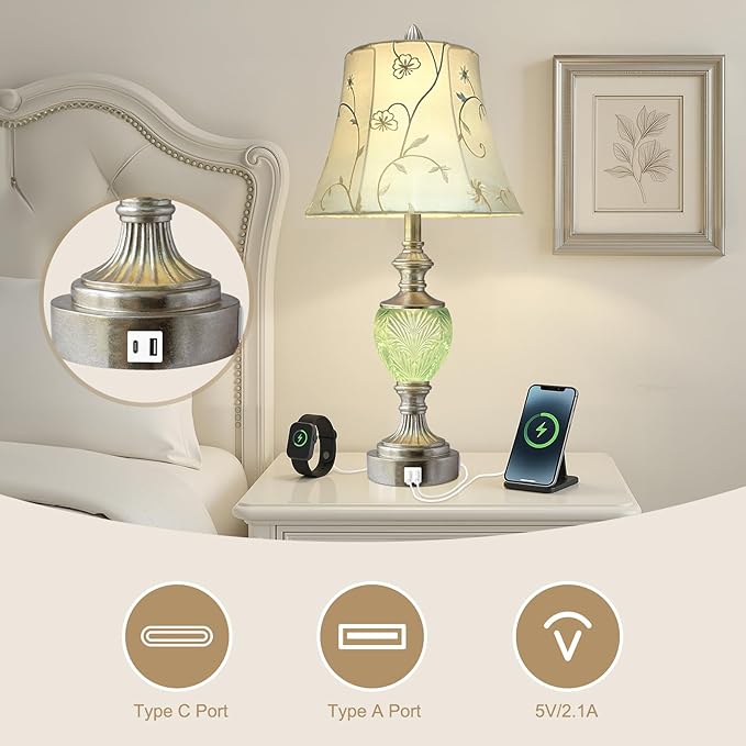 Bedside Table Lamp Set of 2 - Image 4