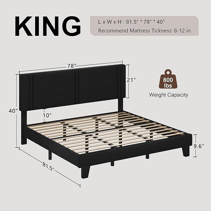 Upholstered King Size Bed Frame - Image 2