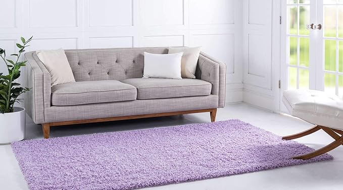Unique Loom Solid Shag Collection Area Rug - Image 3