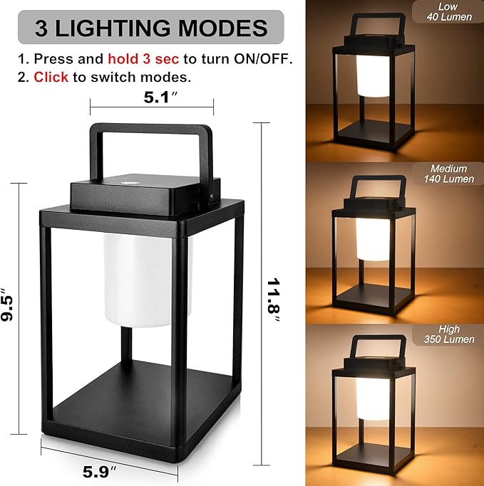 Aluminum Outdoor Table Lamp - Image 2