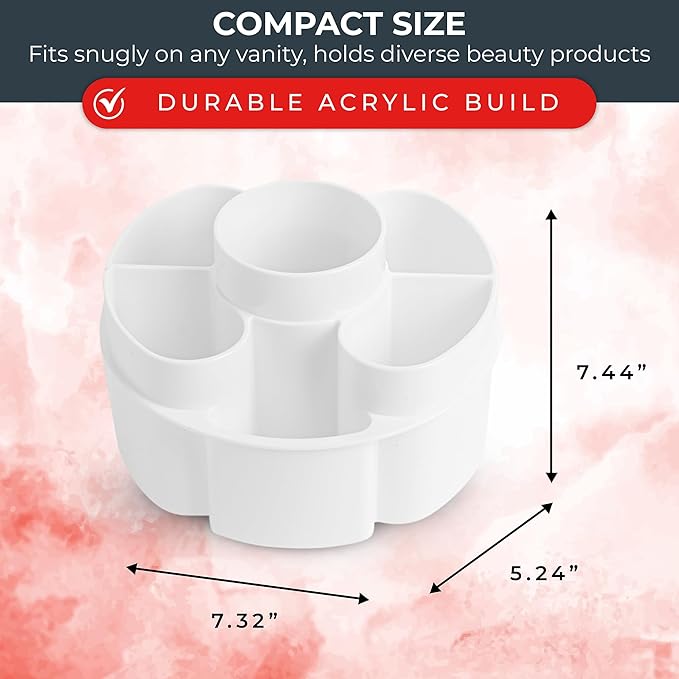 Masirs Small Rotating Makeup Organizer - Image 3