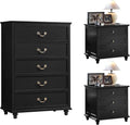 24" Wide Farmhouse Nightstand Set of 2, Farmhouse Furniture Series by Joaxswe