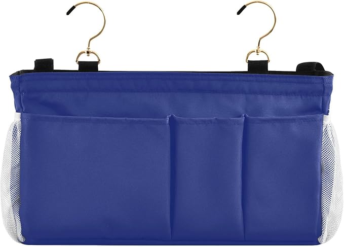 Blue Bedside Caddy Storage Bag Bedside Organizer - Image 2