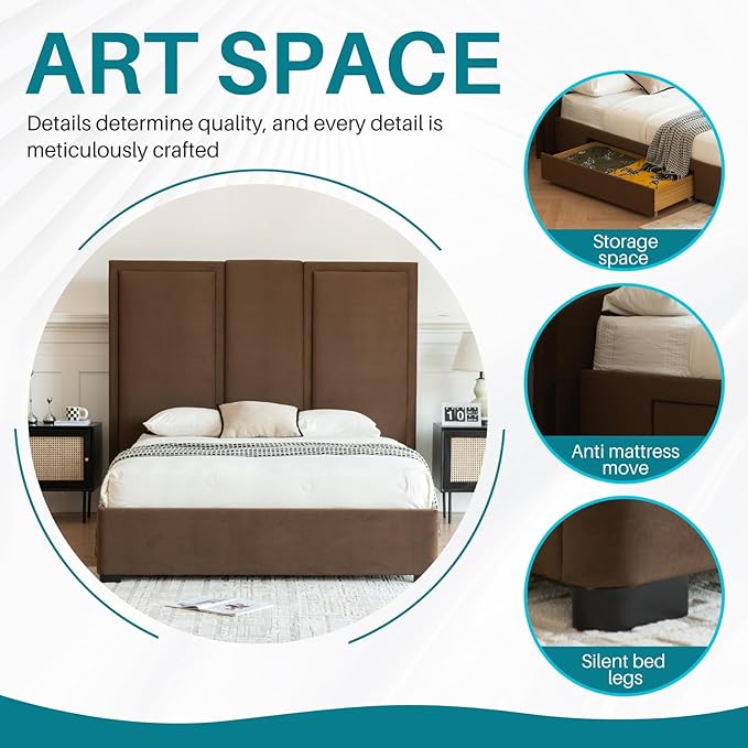 YUHUASHI Queen Size Bed Frame - Image 8