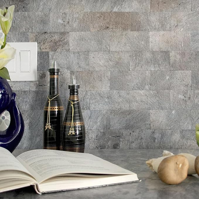 AULIGET 100 Piece Mountain Rock Peel and Stick Backsplash Wall Tiles, Laundry - Image 4
