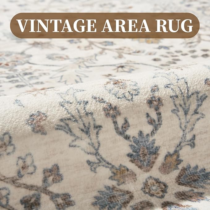 MontVoo-Vintage Area Rug 8X10 Beige - Image 3