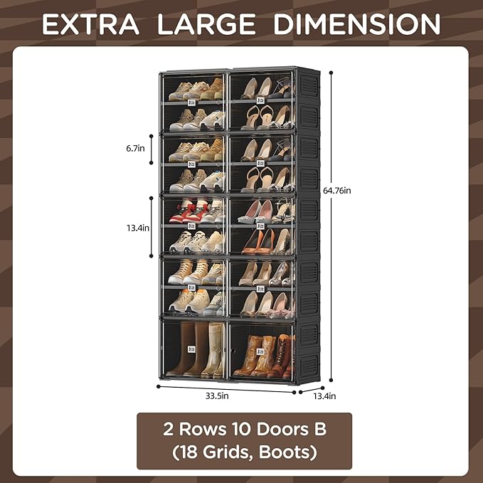 Shoe Rack Organizer Cabinet for Closet Entryway - Image 3