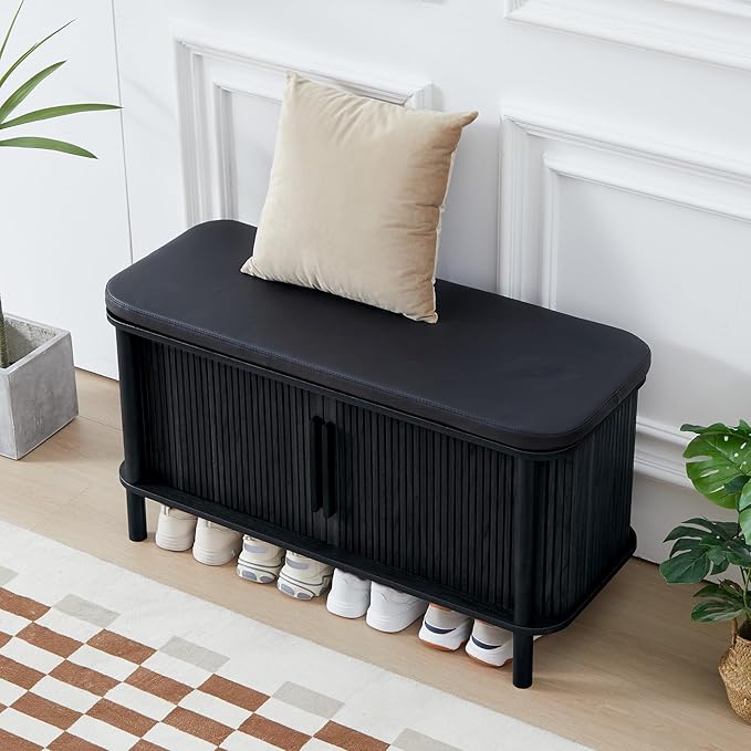Shoe Bench, Entryway Shoe Cabinet - Image 5