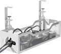 Under Desk Cable Management Tray 13.38", Quszmd Cable Organizer No Drill by CableManagement
