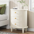 Tribesigns Nightstand with 3 Drawers, Oval Bed Side Table by Tribesigns
