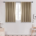 Deconovo Solid Back Tab and Rod Pocket Curtains Thermal Insulated Blackout by Deconovo