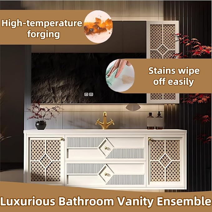 56IN Luxury Floating Bathroom Vanity - Image 5