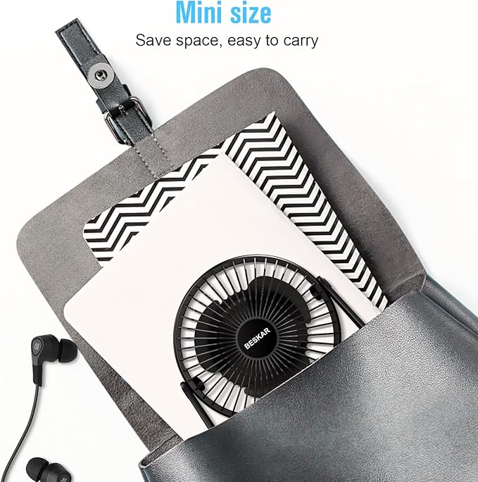 BESKAR USB Small Desk Fan, Portable Fans - Image 7