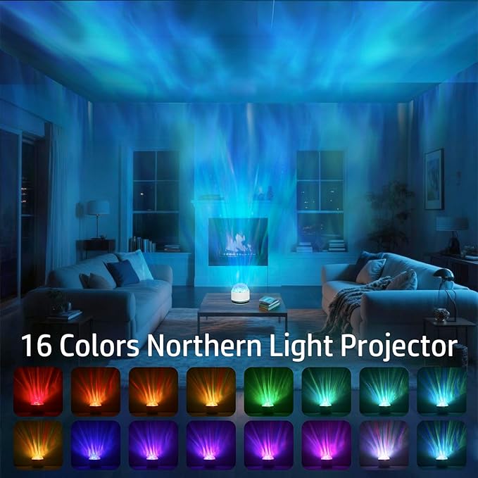 Northern Lights Projector, Rechargeable 16 Color Aurora Night Light Projector - Image 2