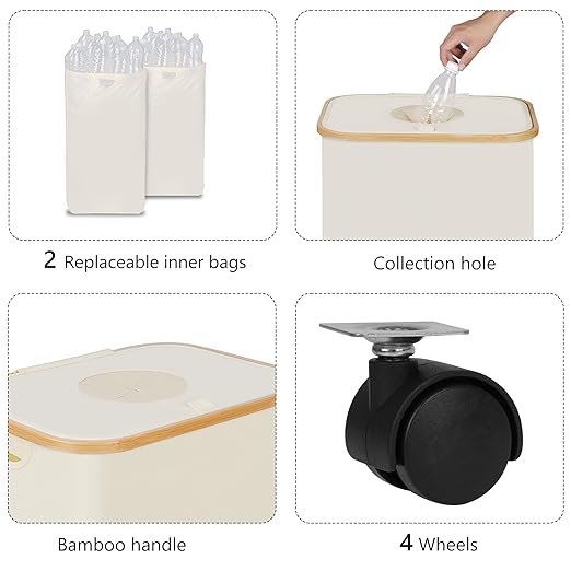iEGrow Recycling Bin for Kitchen, Indoor Home Recycle Bins - Image 2