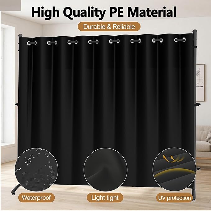 Room Divider, Curtain Privacy Screen - Image 3