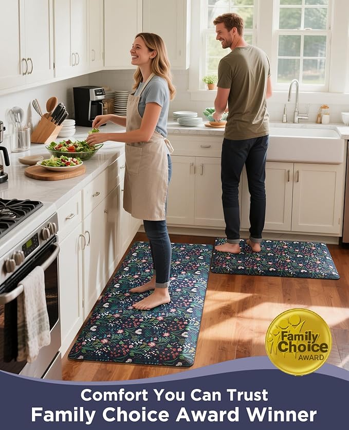 Ophanie Kitchen Mats for Floor, 3/4 inch Thick, 17x28 Anti Fatigue Cushioned Mat - Image 8