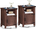 Joaxswe Night Stand Set of 2, 18 Inch Farmhouse Nightstand by Joaxswe