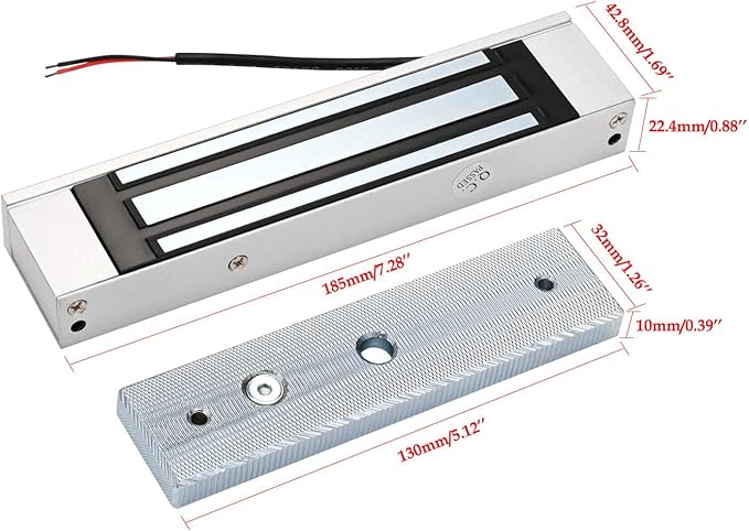 Electric Magnetic Lock with Z and L Bracket 180KG 350LBS Holding Force - Image 5