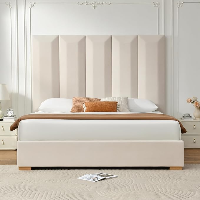VELOCAVA King Size Upholstered Bed Frame - Image 3