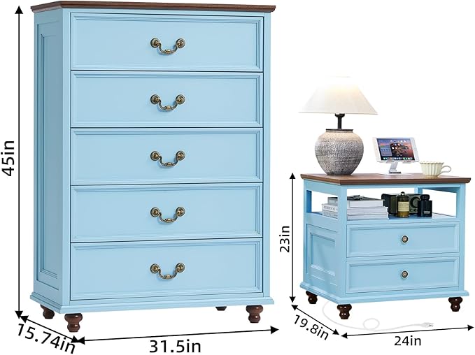 24" Wide Farmhouse Nightstand - Image 3
