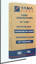 Yana Frameless Shower Door Screen, Fixed Shower Door Panels 3/8" Thick Tempered by Unknown