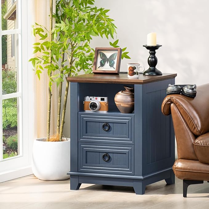 18" Farmhouse Night Stands Set of 2 - Image 8