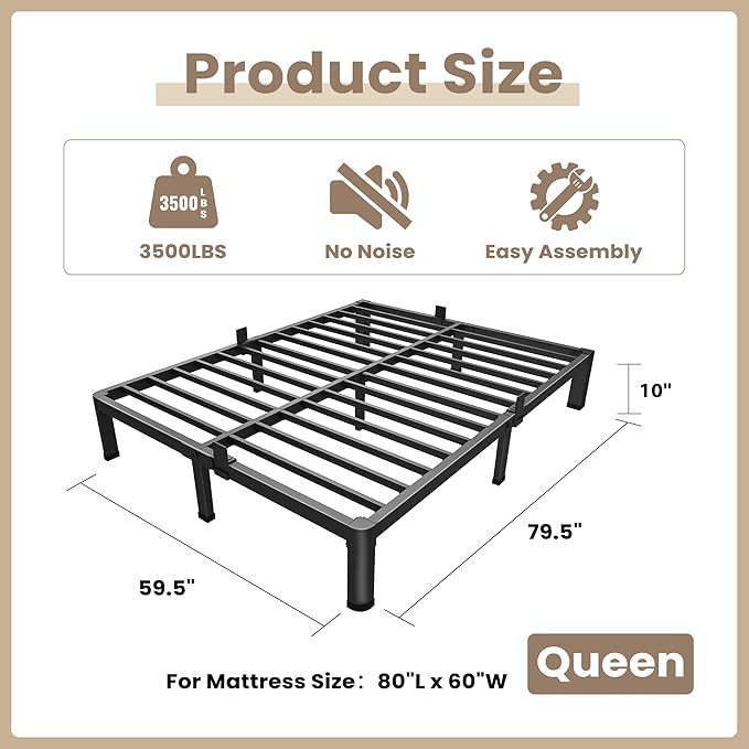 ROIL 10 Inch Queen Bed Frame - Image 2