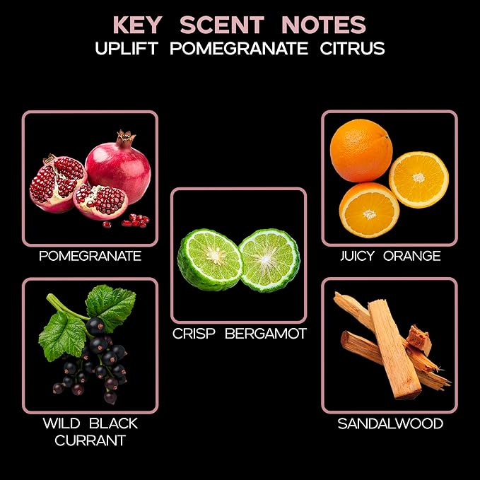 LOVSPA Reed Diffuser Set, Uplift Pomegranate Citrus Scented Oil Diffuser - Image 3
