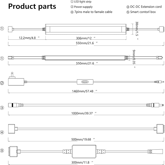 Smart Under Cabinet Lighting Strip Lights White and Multi Color Work - Image 8