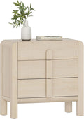 WAMPAT Modern 3 Drawer Nightstand, 31.5" Tall Nightstand by WAMPAT