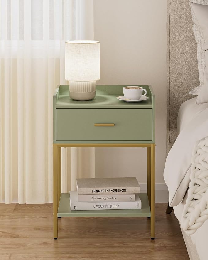 Masupu Nightstand, Bedside Table 3-Tier Modern Night Stand - Image 3
