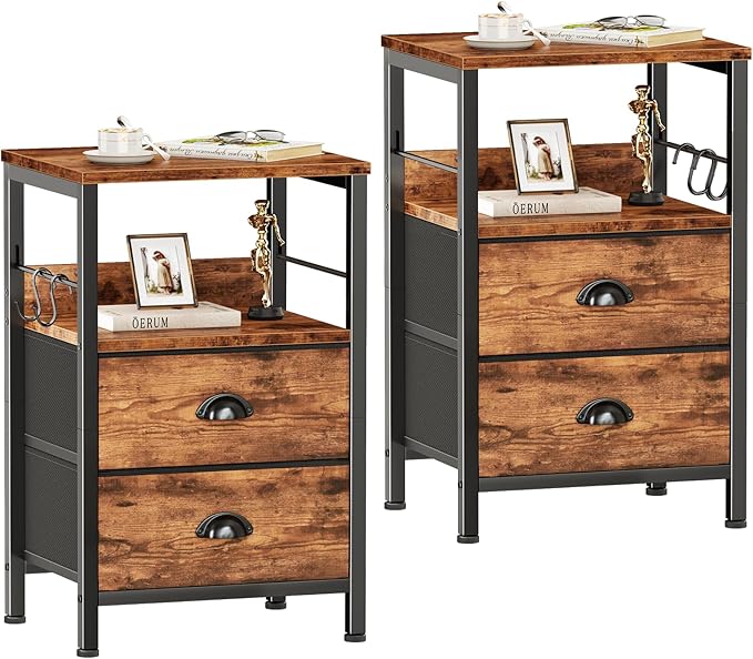 Furologee Night Stand Set of 2, Nightstand by Furologee
