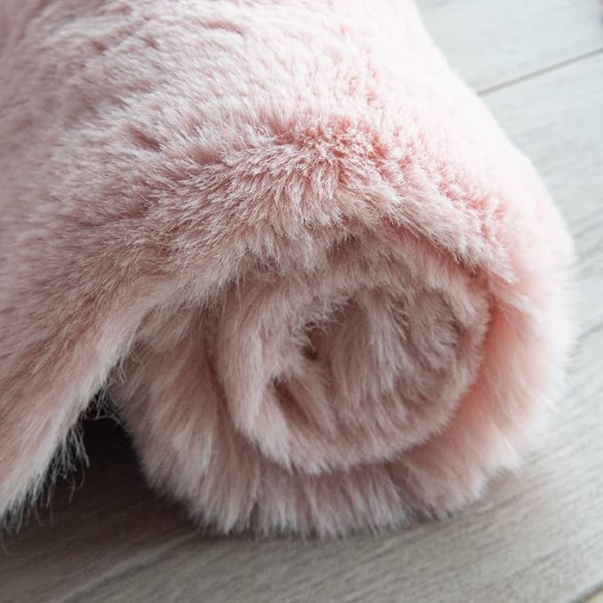 Pink Plush Washable Fluffy Fur Rugs - Image 8