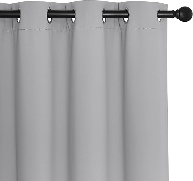 NICETOWN Silver Grey Blackout Curtains - Image 7