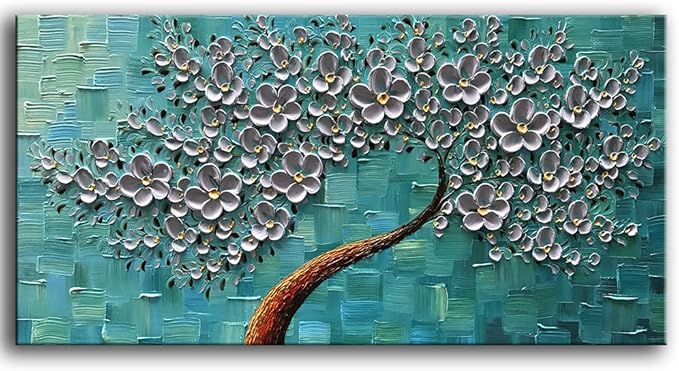 YaSheng Art - 100% hand painted Flower Art Oil Painting On Canvas Texture by YaSheng+Art