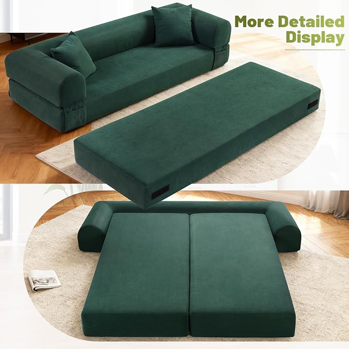 Convertible Futon Sofa Bed, Queen Sleeper Sofa Bed, Compressed Couch in a Box - Image 5