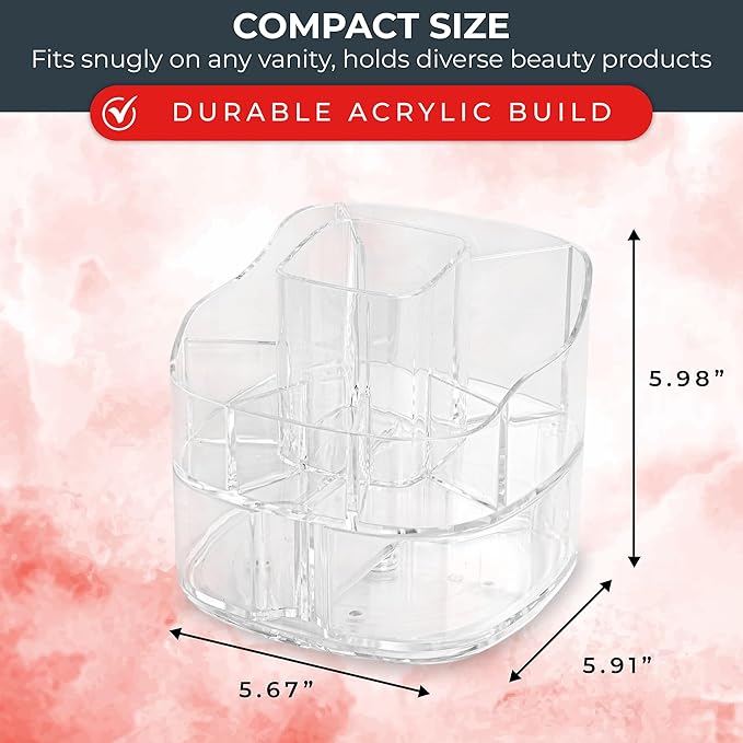 Masirs Small Rotating Makeup Organizer - Image 3