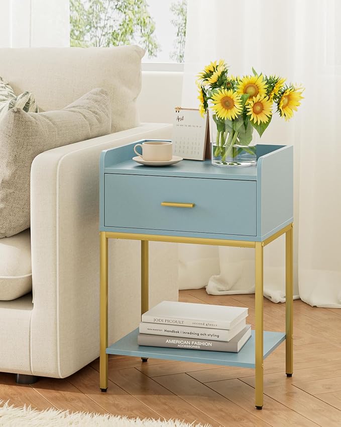 Masupu Nightstand, Bedside Table 3-Tier Modern Night Stand - Image 4