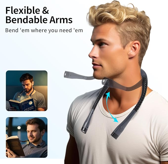 Book Light, 3-Color & 9-Brightness Reading Light, Bendable Neck Light, 80-hr - Image 3