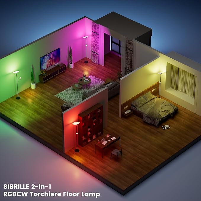 RGB Torchiere Floor Lamp - Image 2