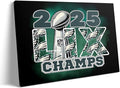 B.B.F MAKE 2025 Super Canvas Bowl Wall Art Champions Eagles Poster Print by BBFMAKE