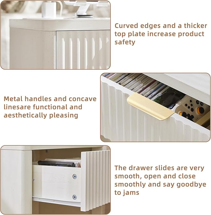 LEYAOYAO Fluted Nightstand - Image 4