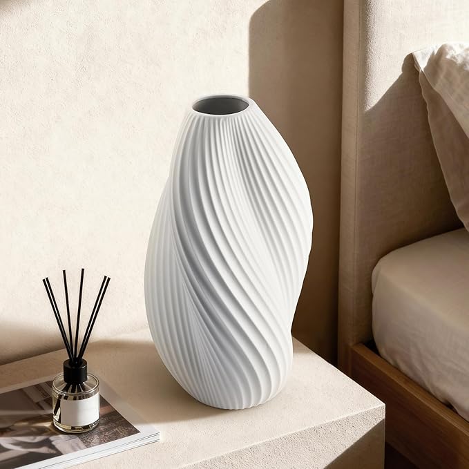 RONDURE 11.9" Modern Ceramic Table Lamp, Fully Dimmable Modern Bedside Lamps - Image 5