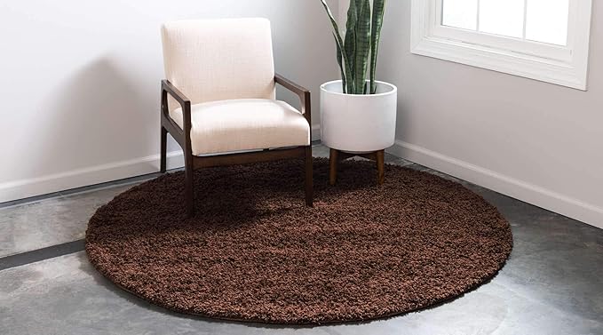 Unique Loom Solid Shag Collection Area Rug - Image 2
