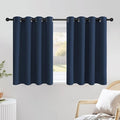 NICETOWN Navy Blue Kitchen Window Curtains 36 inches Long, Grommet Blackout by NICETOWN